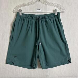 Fabletics Men's Size Medium Green One Shot 7" Inseam Linerless Shorts
